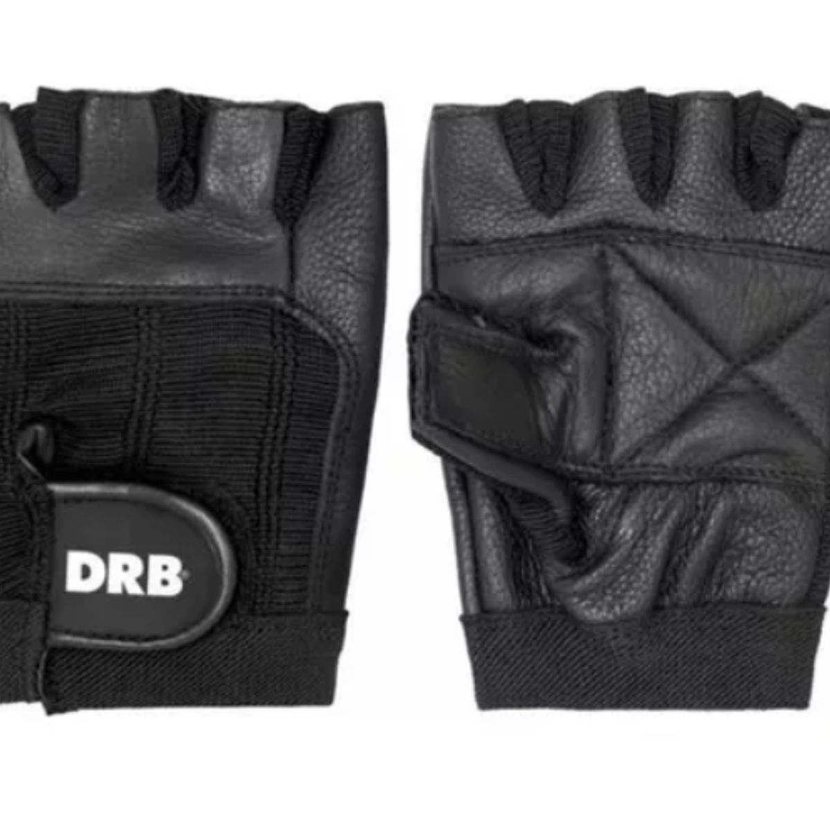 GENERICO - Guantes Fitness Cuero  Drb Negro Pesas L