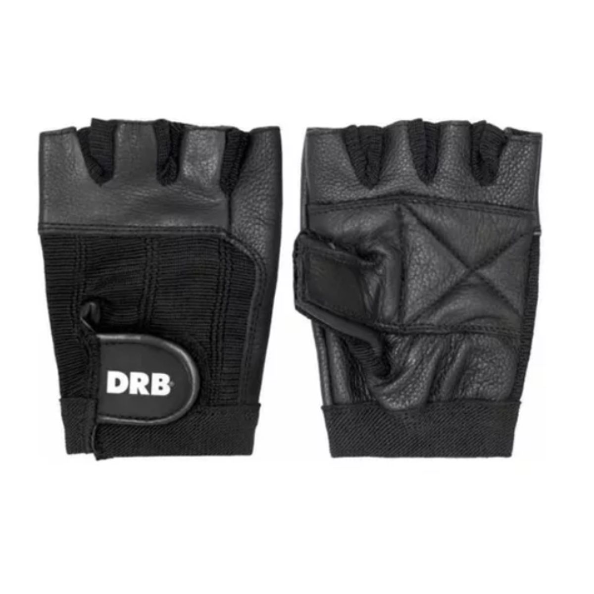 GENERICO - Guantes Fitness Cuero  Drb Negro Pesas L