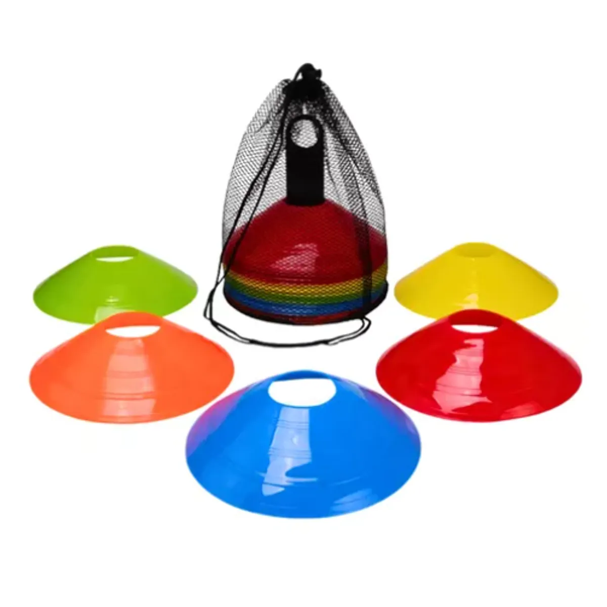 GENERICO - Set 50 Conos Agilidad Juego Rack Entrenamiento Futbol