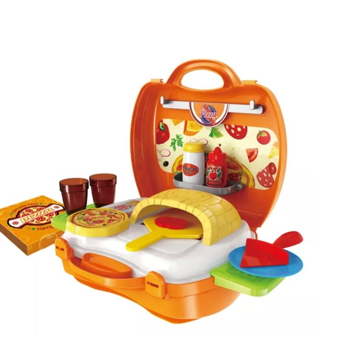 GENERICO - Maletin Cocina De Juguete Horno Para Pizza 26 Pzas Mix