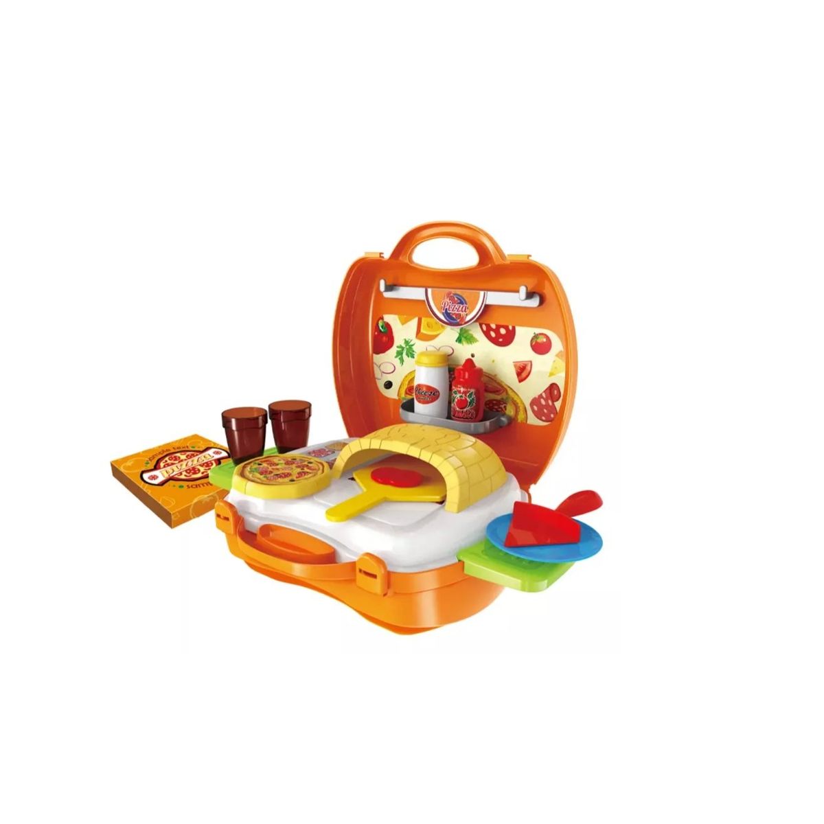 GENERICO - Maletin Cocina De Juguete Horno Para Pizza 26 Pzas Mix