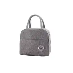 GENERICO - Lonchera Bolsa Térmica Colación Almuerzo Lunch Bag Gris