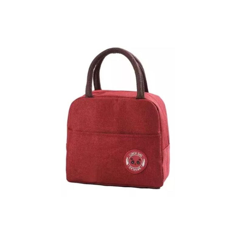 GENERICO - Lonchera Bolsa Térmica Colación Almuerzo Lunch Bag ROJO