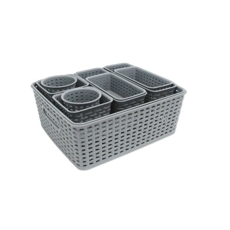 GENERICO - Kit Canastos Organizadores Set De 10 Unids Cocina Baño Multiuso