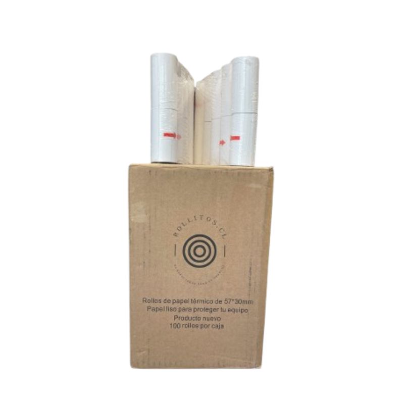 GENERICO - Pack 20 Rollos Térmicos 57mm BT Redelcom TransBank GetNet
