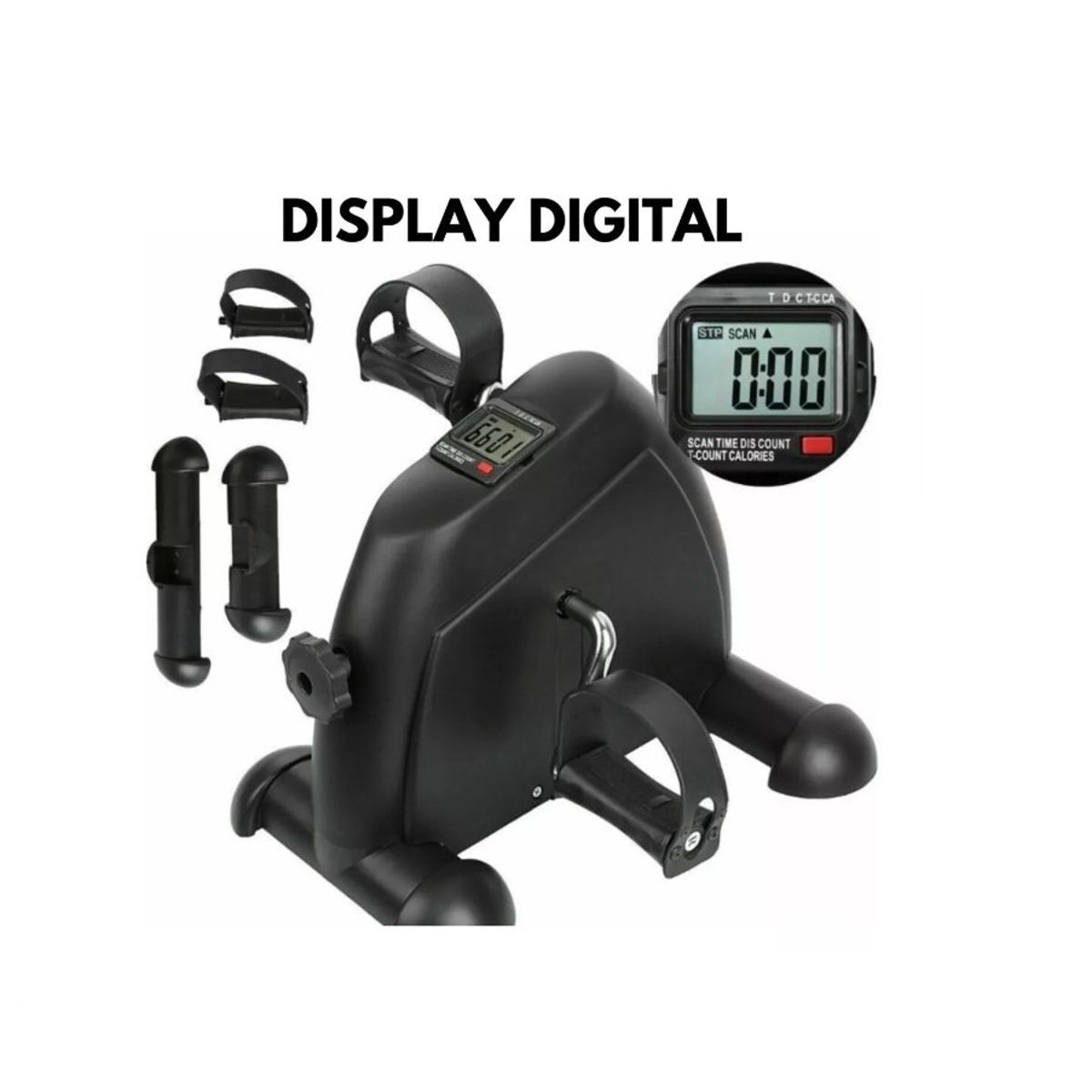 GENERICO - Pedalera Ejercicios Y Reabilitación Resistencia Display Lcd