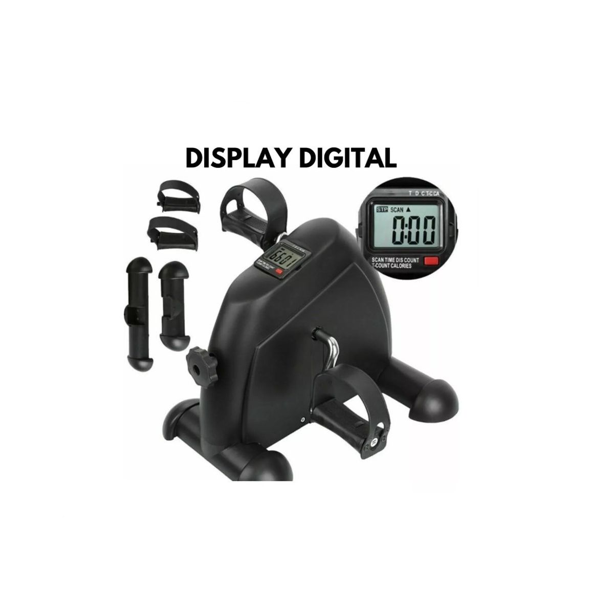 GENERICO - Pedalera Ejercicios Y Reabilitación Resistencia Display Lcd