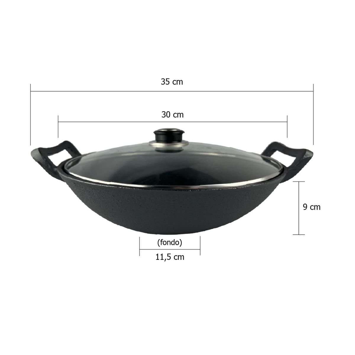RANTY - WOK FIERRO FUNDIDO 30CM