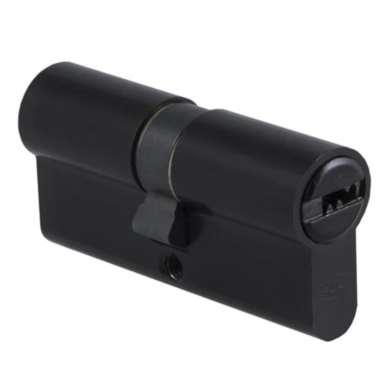 POLI - Cilindro Llave Multipunto 70 mm 6 Pin Negro