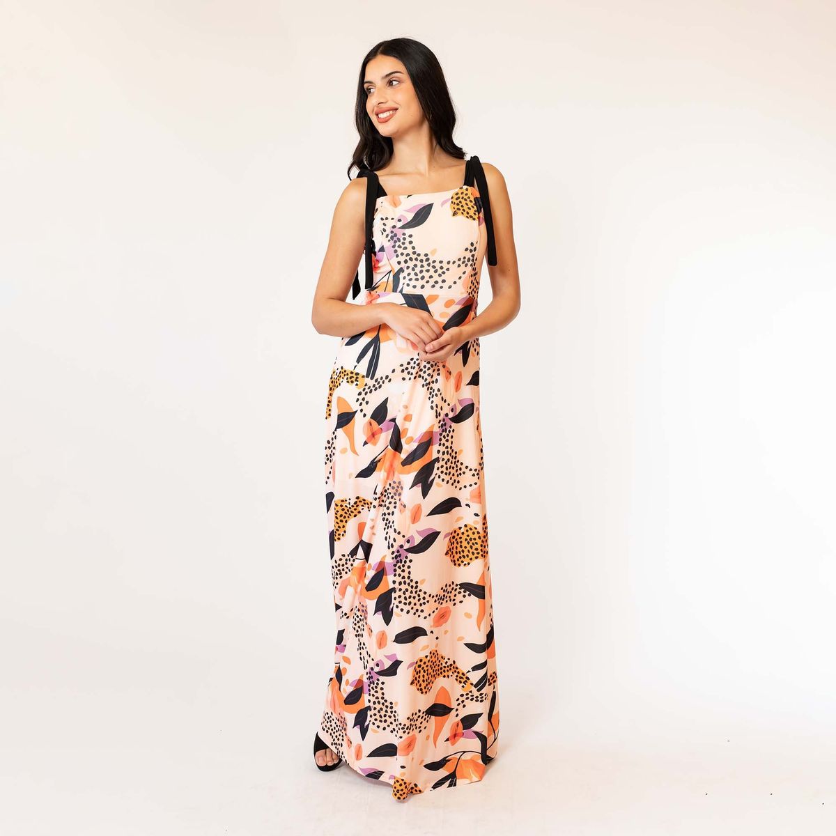 NATALIA SEGUEL - Vestido Meche Damasco Hojas Natalia Seguel