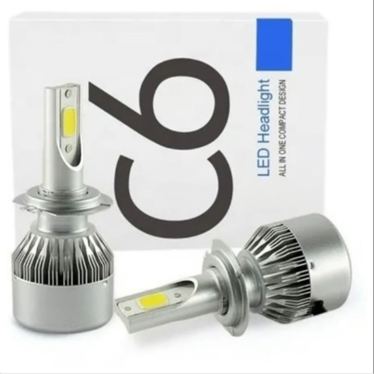GENERICO - Par Ampolletas Turbo Led H7 8000lm Blanco Alta Calidad
