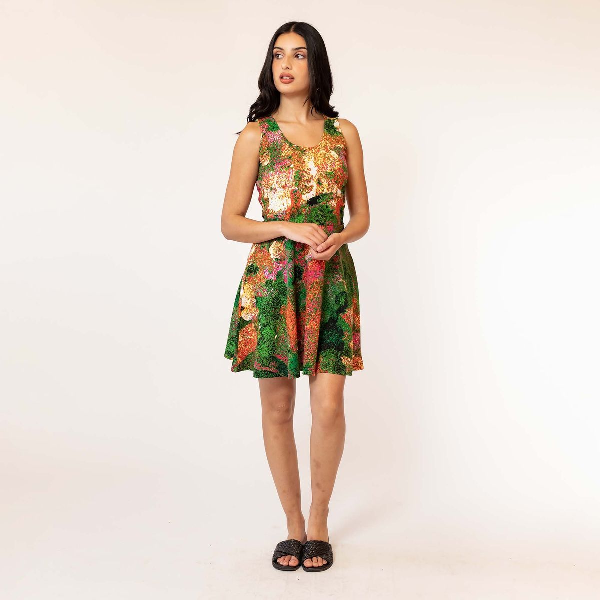 NATALIA SEGUEL - Vestido Cata Verde Manchas Natalia Seguel