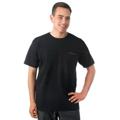 GATE ONE - Polera Manga Corta Negra Estampado