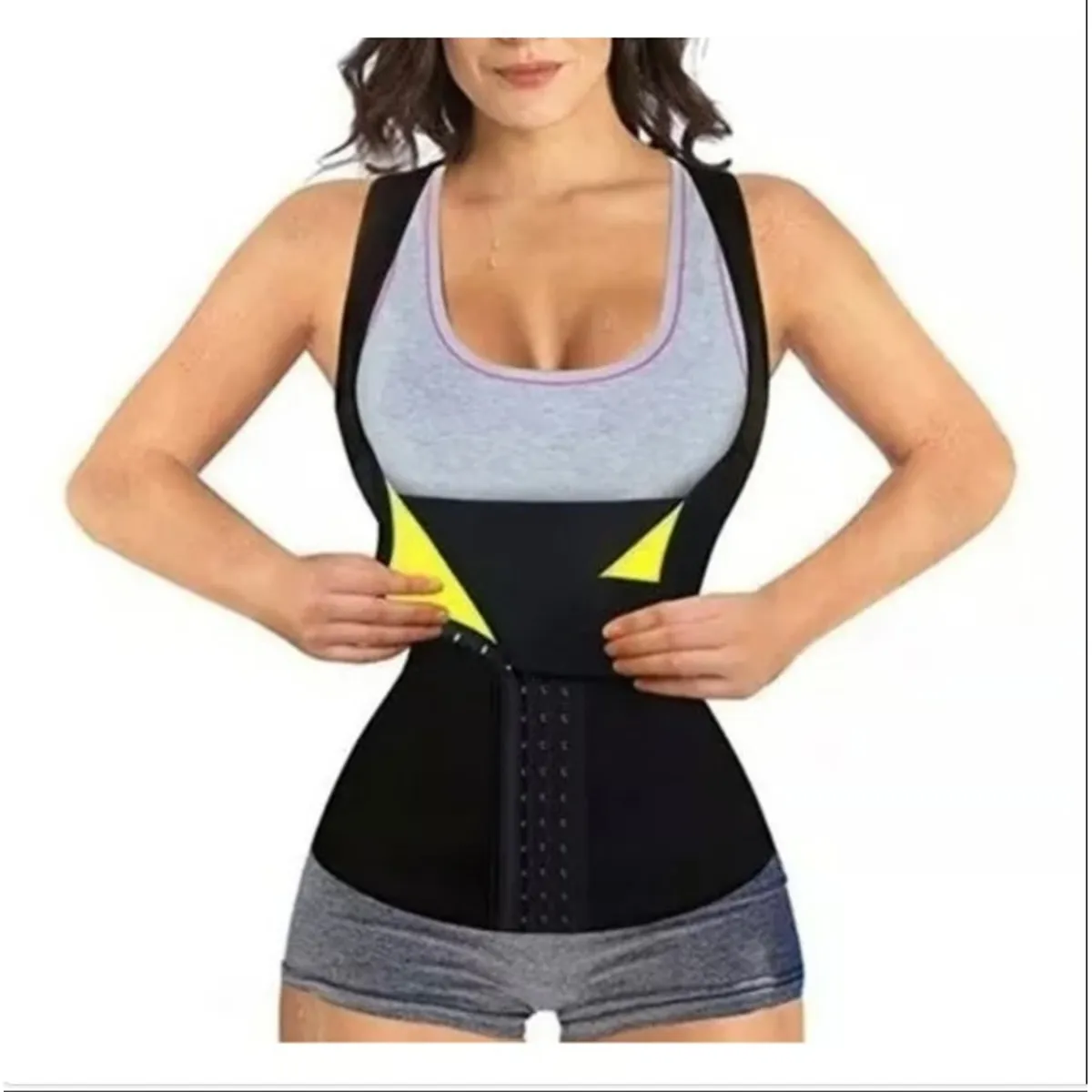 GENERICO - Faja Polera Saunat 3 Broches Neoprene