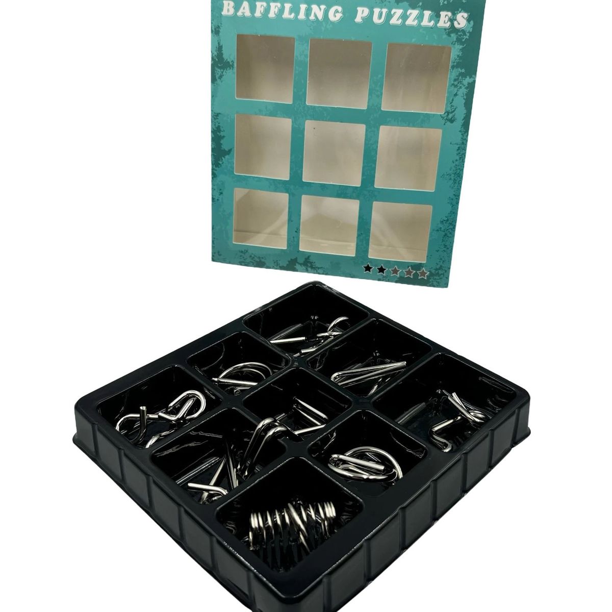 GENERICO - Set 9 Puzzles Metálicos Juegos de Ingenio Experto