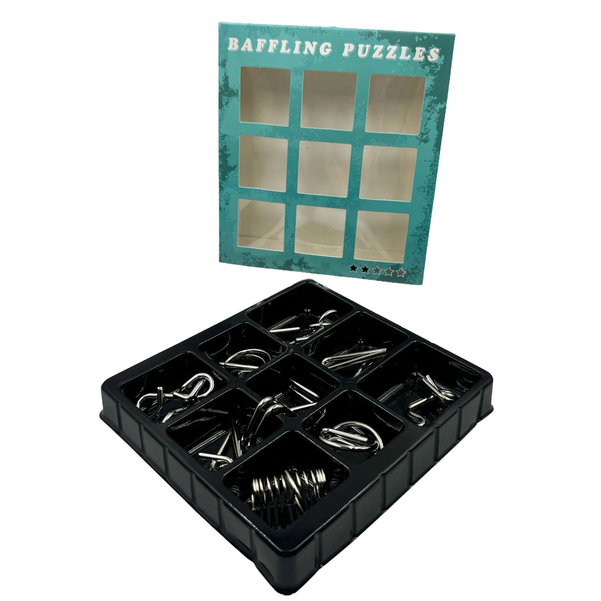 GENERICO - Set 9 Puzzles Metálicos Juegos de Ingenio Experto