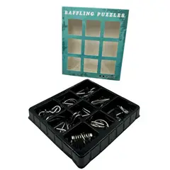 GENERICO - Set 9 Puzzles Metálicos Juegos de Ingenio Experto