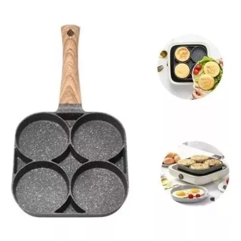GENERICO - Sartén De Cocina 4 Agujeros Antiadherente