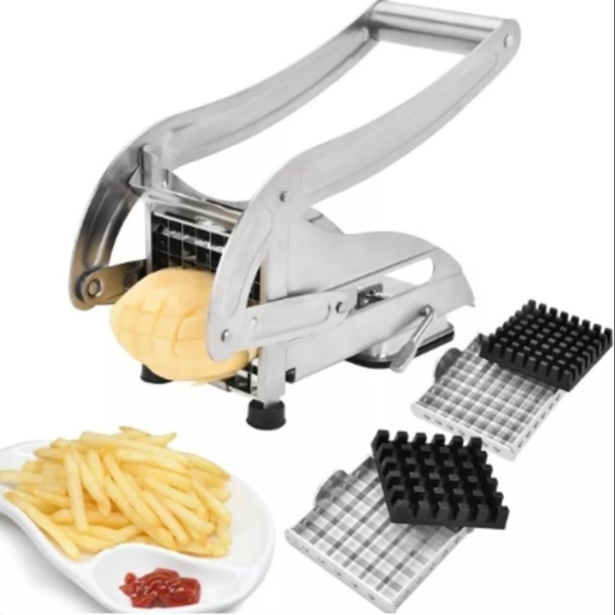 GENERICO - Cortador Picador Papas Fritas Verduras Acero