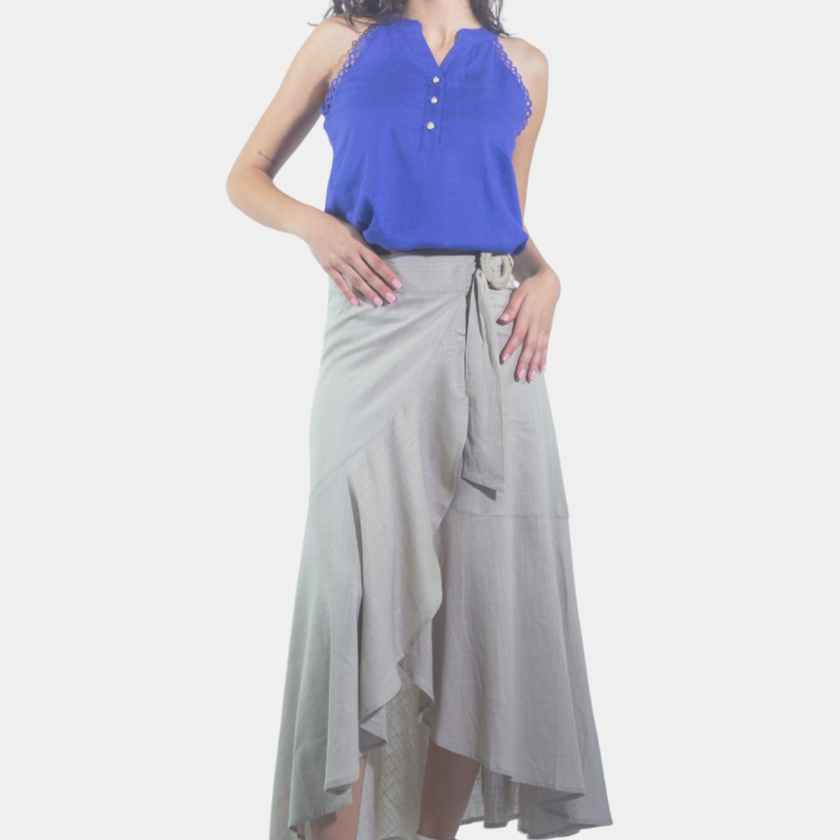 TENTATION - Falda Larga Cruzada Arena