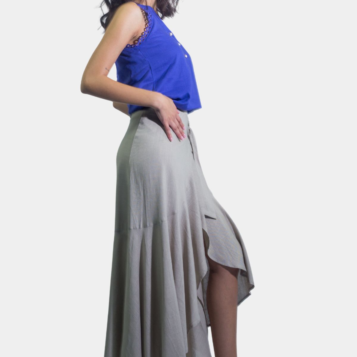 TENTATION - Falda Larga Cruzada Arena