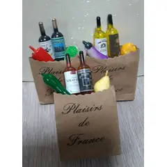 GENERICO - Pack 3 bolsas de miniaturas de plastico y carton 2 a 6cm.