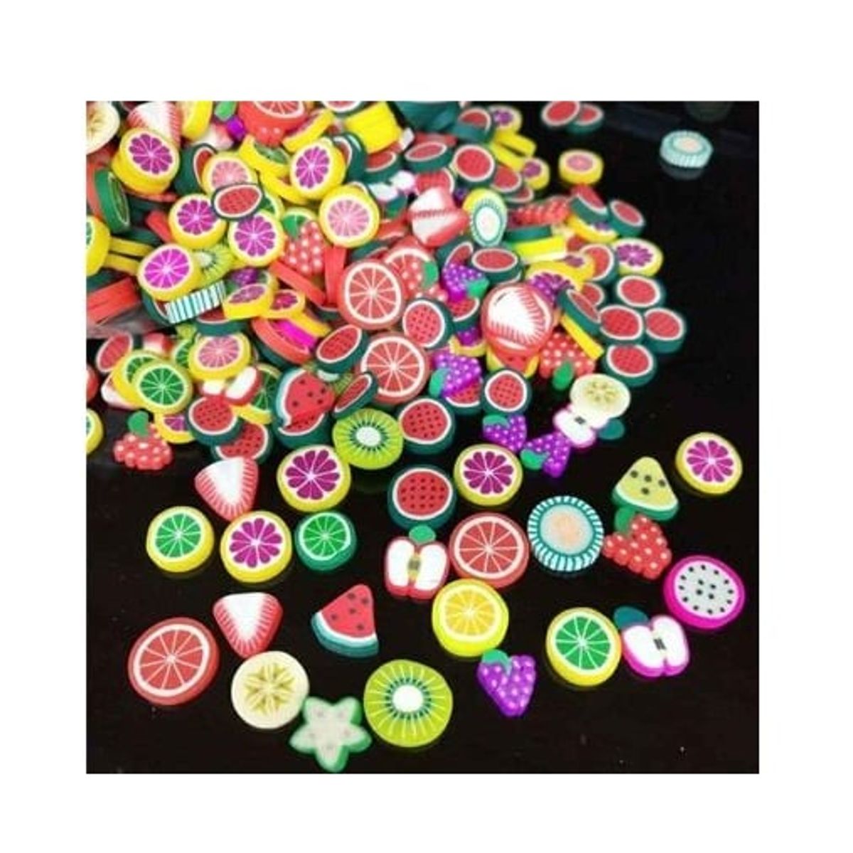 GENERICO - Pack miniaturas juego 270 unds de fruta de goma 1cm