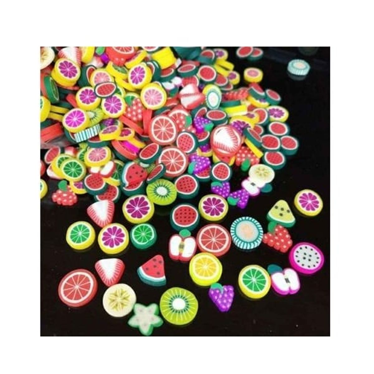 GENERICO - Pack miniaturas juego 270 unds de fruta de goma 1cm