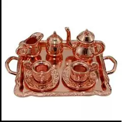 GENERICO - Set coleccion de miniaturas de té de metal. Tamaño 1 a 5 cm