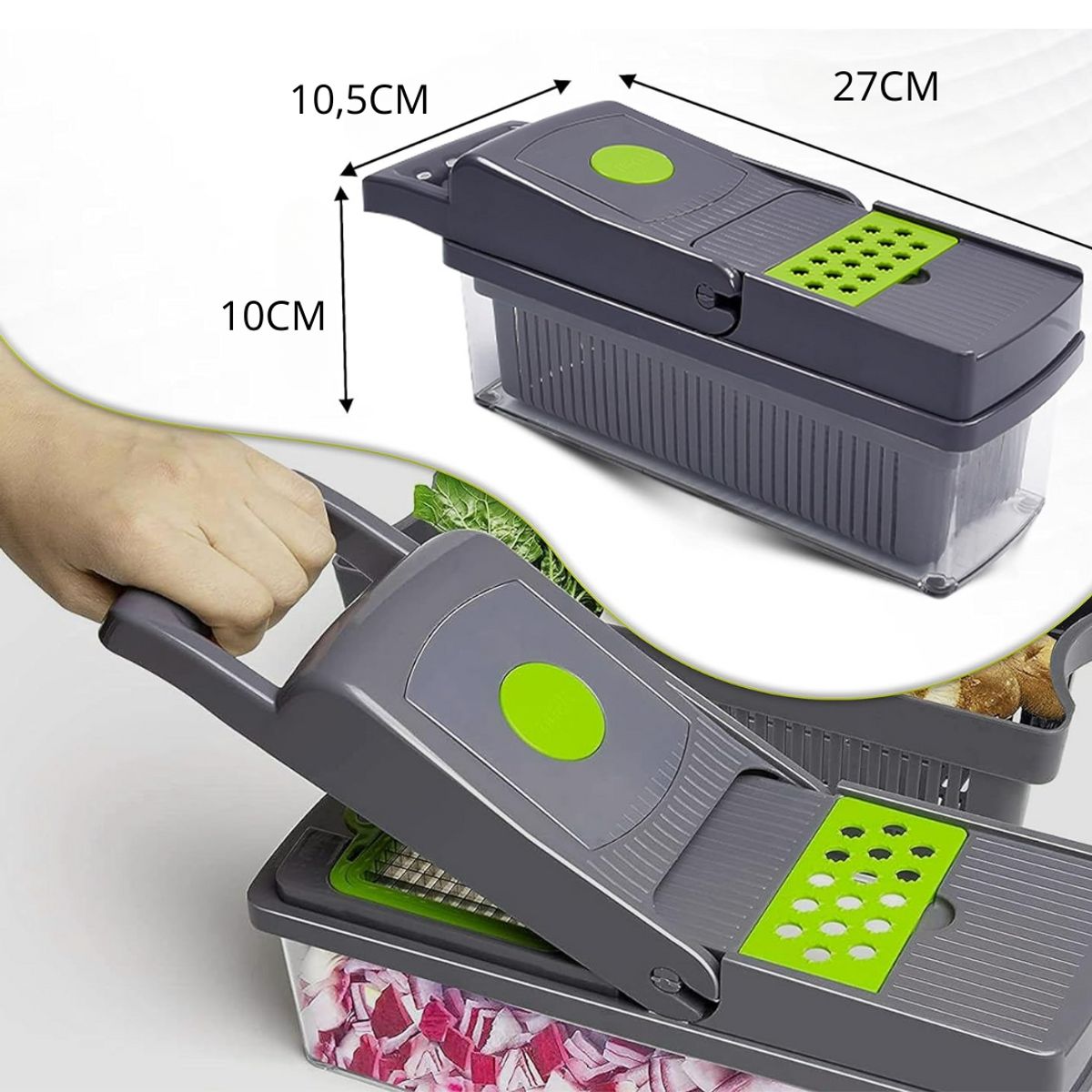 GENERICO - Multi Picador Vegetales 15 Pzs Cortador Verduras