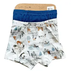 LITTLE BEE - Pack boxers algodón pima niño WORLD