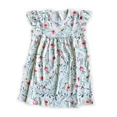 LITTLE BEE - Vestido corto algodón pima PEONIES