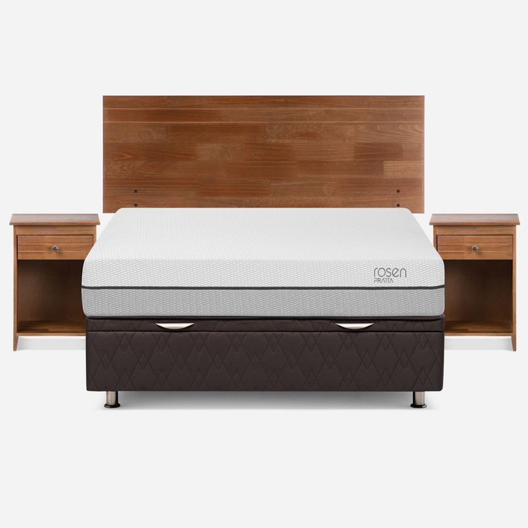 Boxet Pratta 2 Plazas + Respaldo + Veladores Tabor