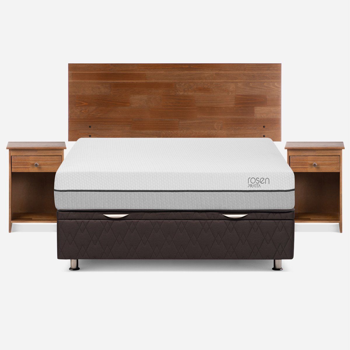 ROSEN - Boxet Pratta 2 Plazas + Respaldo + Veladores Tabor