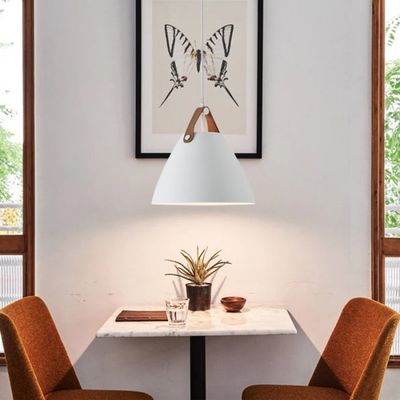 Imagen 2 del producto Lámpara colgante nórdica blanca eco cuero