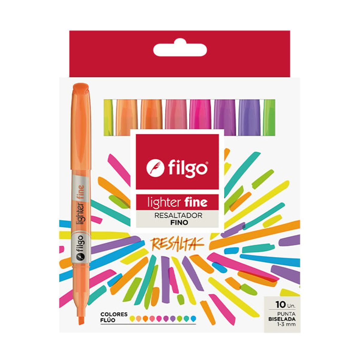 FILGO - Set 10 Destacadores Fluor Lighter Fine