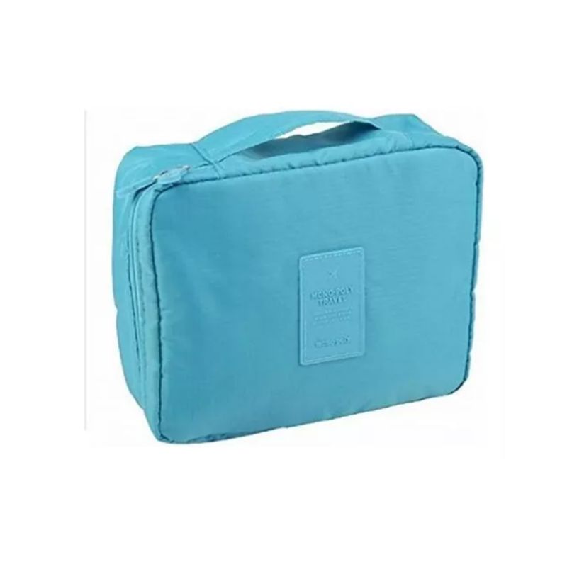 GENERICO - Bolsa Viaje Cosmético Organizador De Maquillaje Impermeable Celeste
