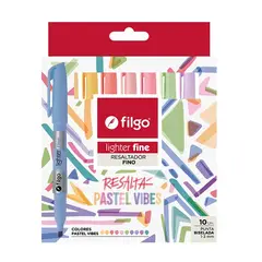 FILGO - Set 10 Destacadores Pastel Vibes Lighter Fine