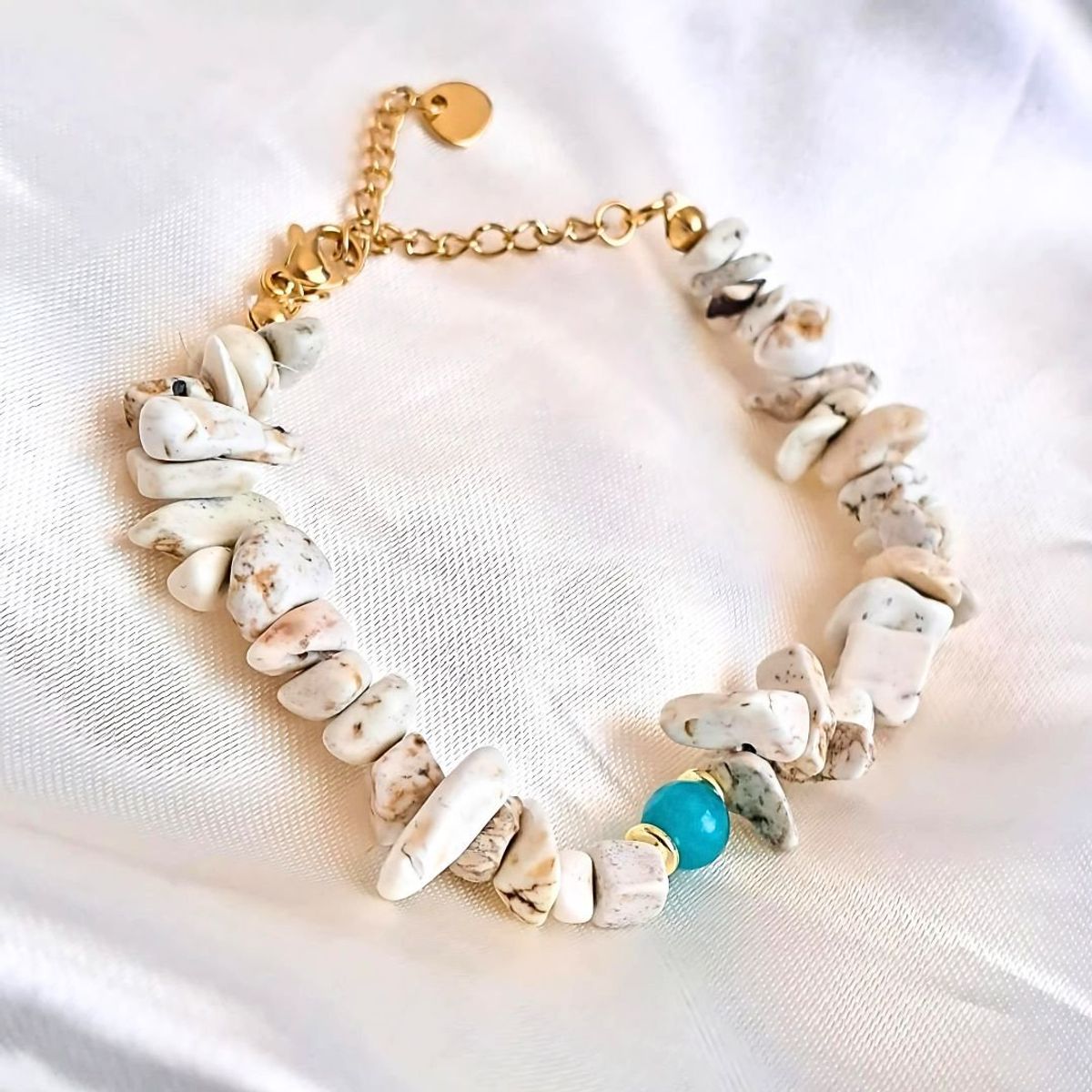 GENERICO - Pulsera de Howlita y Amazonita