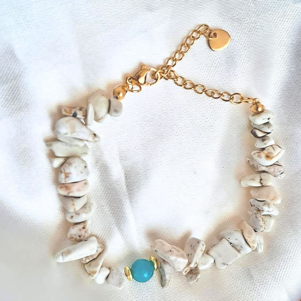 GENERICO - Pulsera de Howlita y Amazonita