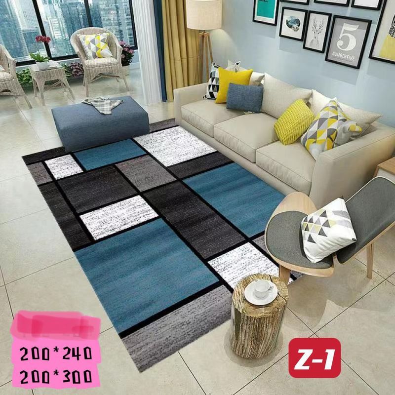 ANGELES DEL HOGAR - Alfombra 3D Antideslizante 200x300 cm  Diseño Cuadros Calipso Oscuro