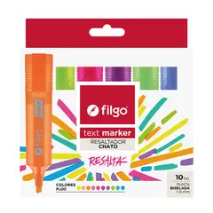 FILGO - Set 10 Destacadores Fluor Text Marker
