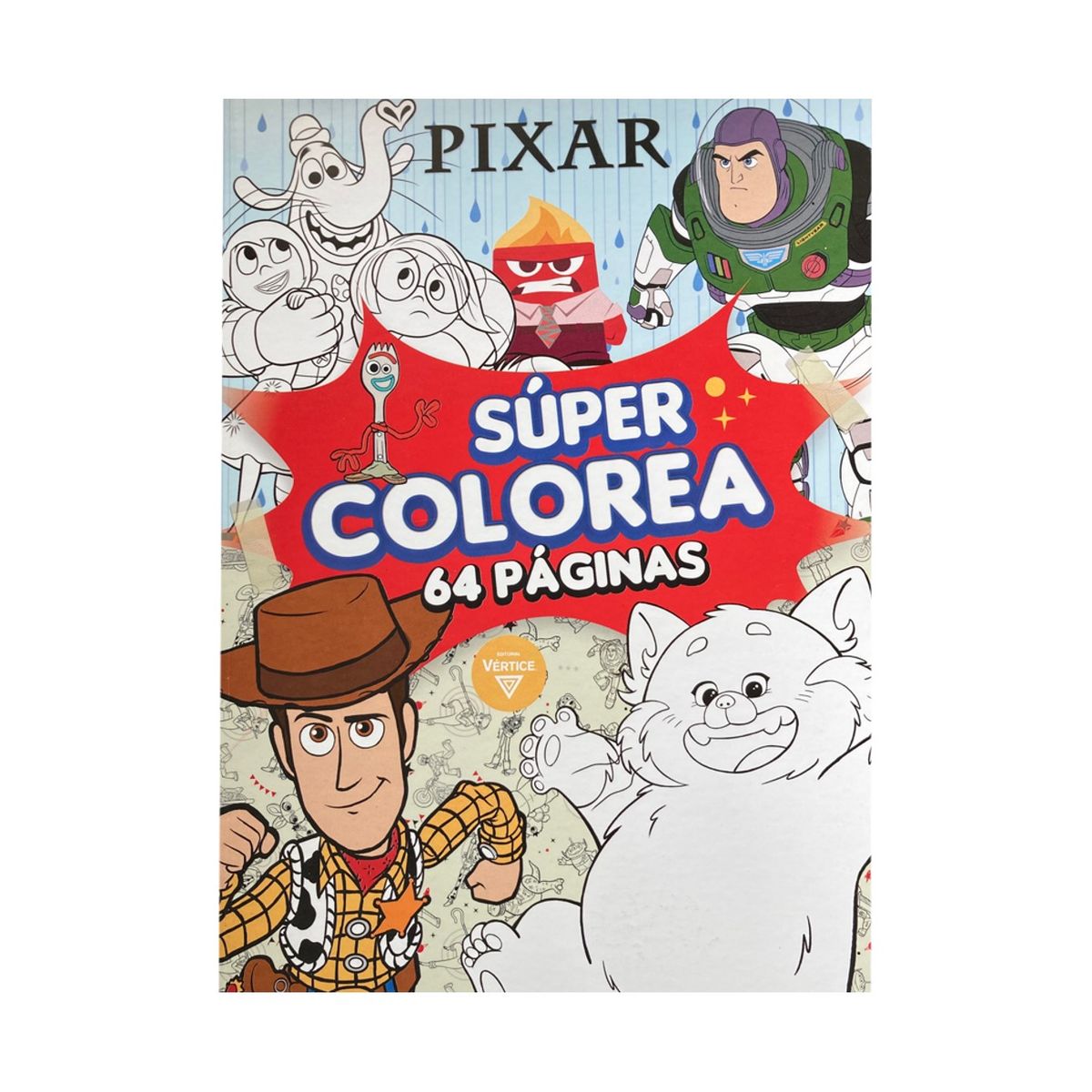 VERTICE - Libro para colorear - Súper Colorea 64 páginas - Pixar