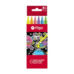 FILGO - Set 6 Marcadores Scripto Colores Fluor