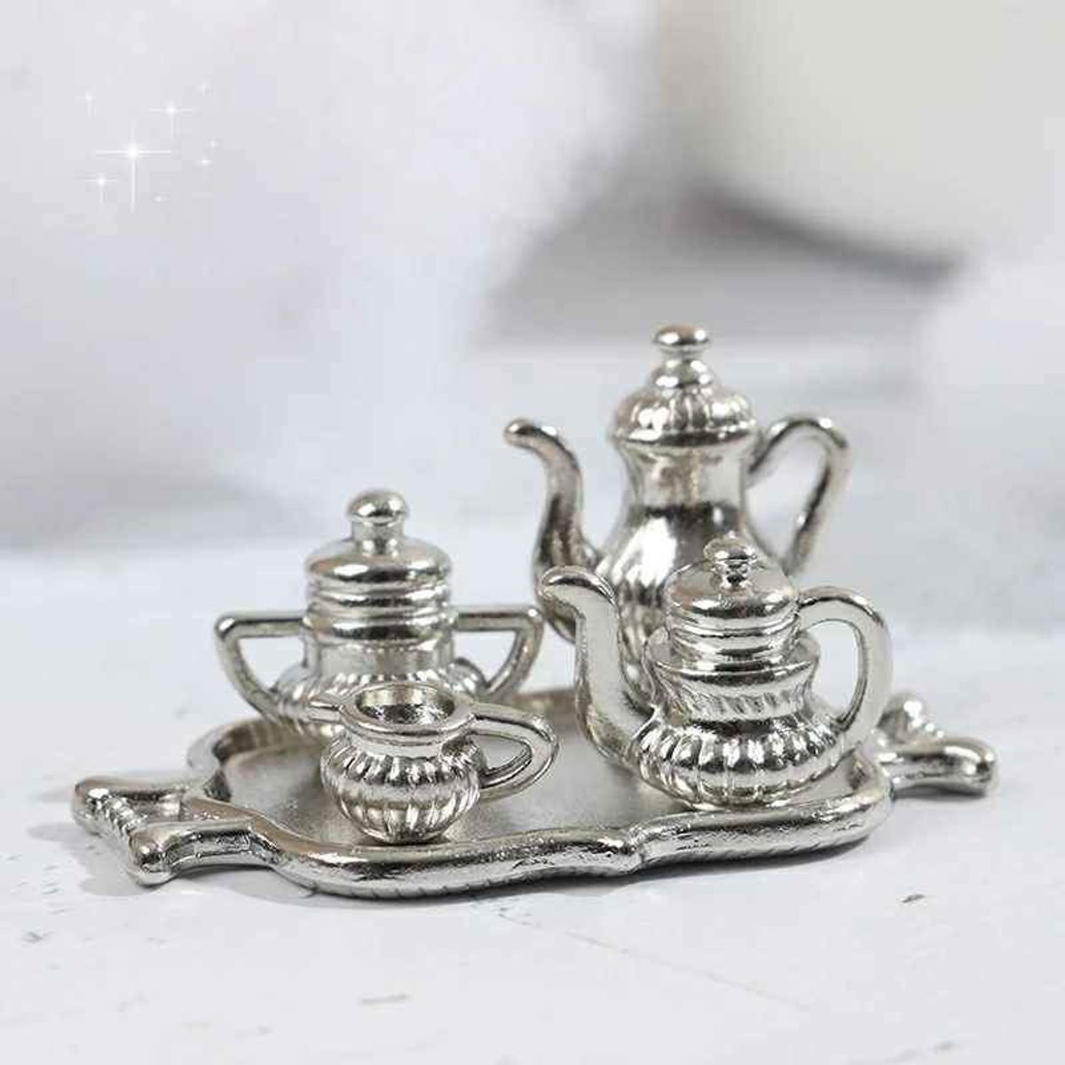 GENERICO - Set coleccion de miniaturas de te de metal. Son super pequeños 1 a 3 cm
