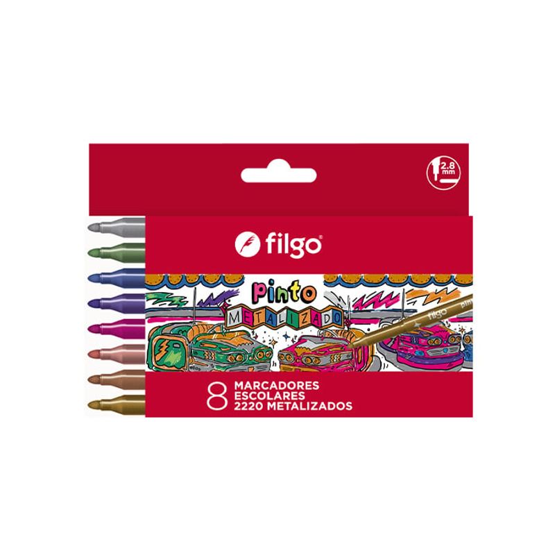 FILGO - Set 8 Marcadores Metálicos Pinto