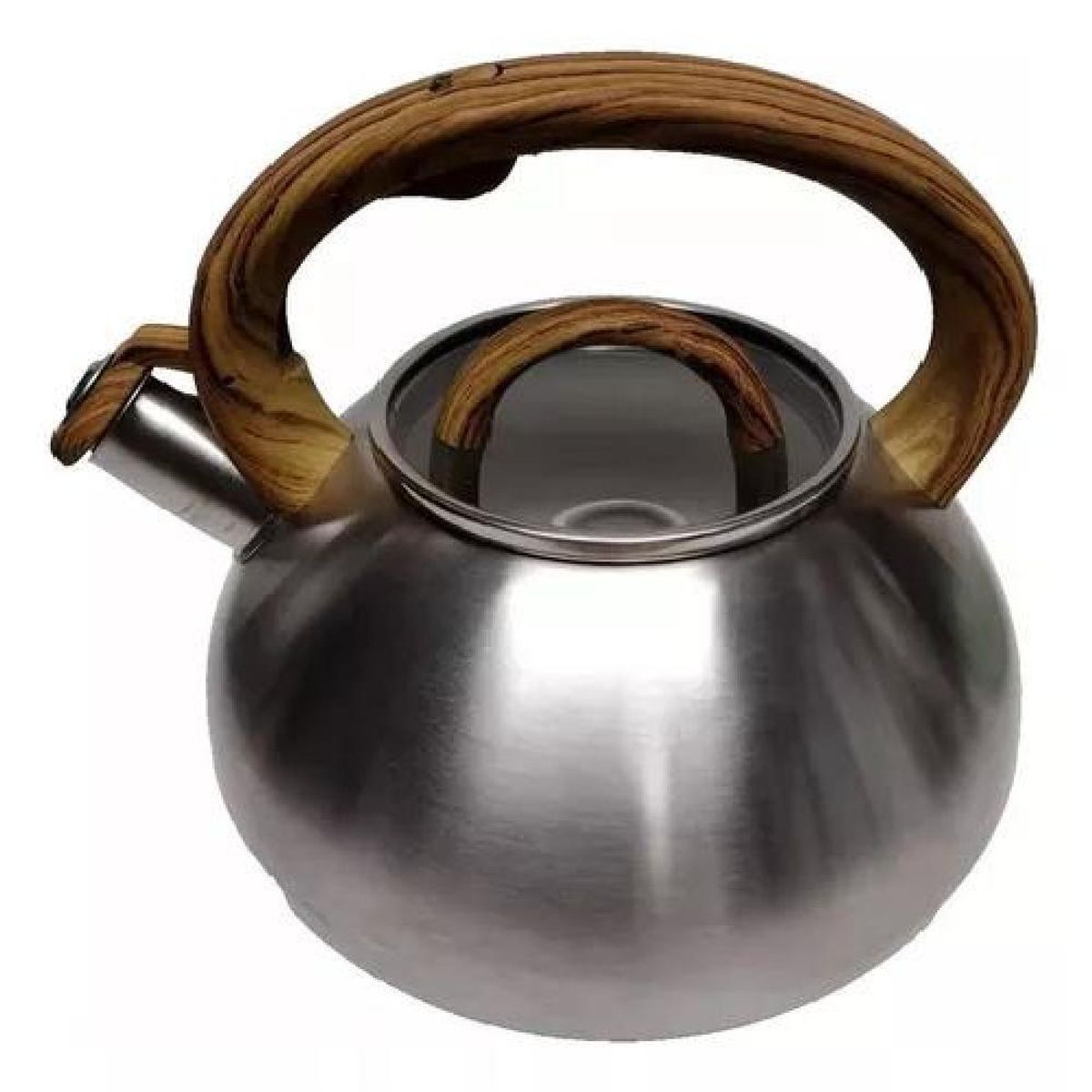 GENERICO - Tetera Con Silbato 2.5 lts Acero Inoxidable Color Plateado