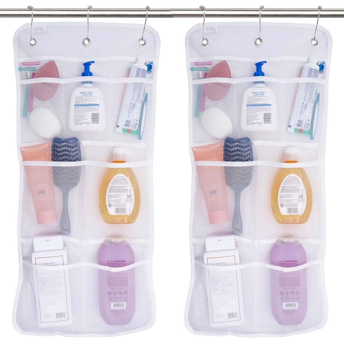 MIABU - Organizador De Ducha Colgante Cortina Baño Pack 2