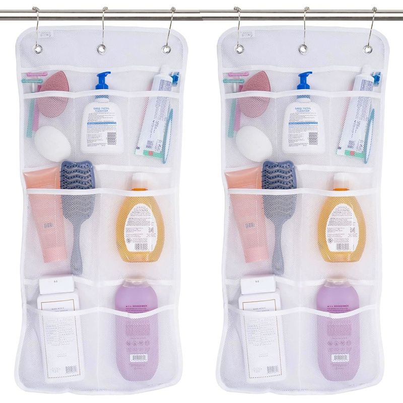 MIABU - Organizador De Ducha Colgante Cortina Baño Pack 2