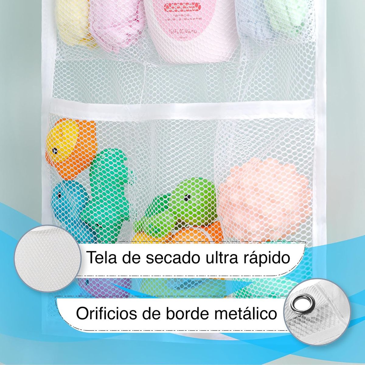 MIABU - Organizador De Ducha Colgante Cortina Baño Pack 2